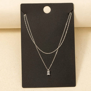 The Gold Dipped Baguette Layered Necklace