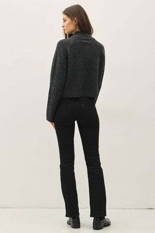 The Wool Blend Zip Sweater Jacket