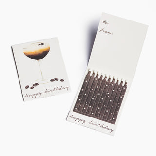 Espresso Martini Happy Birthday Match Card