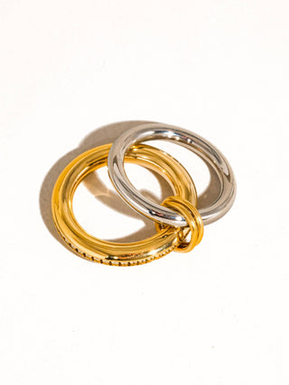 The Bayard 18K Gold Non-Tarnish Multi Stack Ring