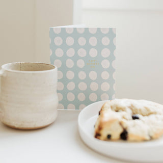 Mom Soft Blue Dots Card - Olive Street