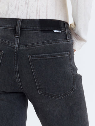 The Rebel Mid Rise Slim Straight in Black
