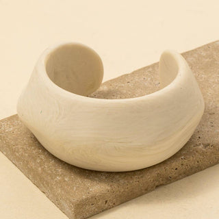 The Wide Marble Cuff Bracelet - Olive Street