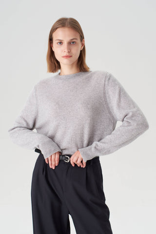 The Crewneck Cashmere Sweater in Grey