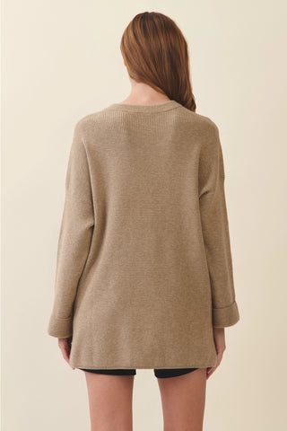 The Side Slit Long Pullover