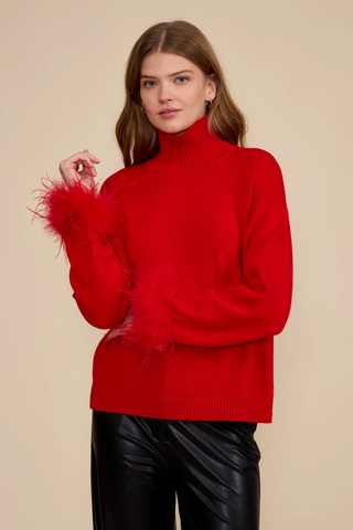 The Clark Feather Trim Sweater