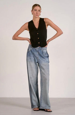 The Faux Jean Track Pant - Olive Street