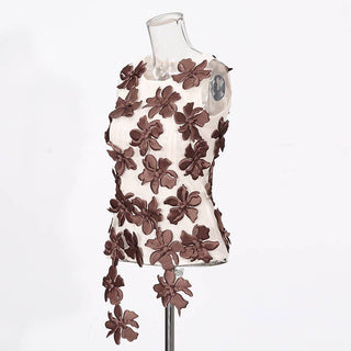 The 3D Floral Mesh Tank