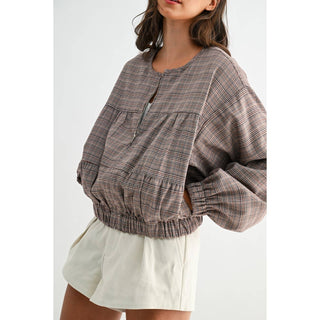 The Plaid Balloon Zip Jacket