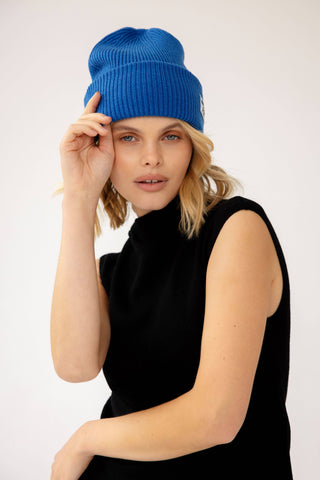The Recycled Bottle Beanie in Ocean Blue