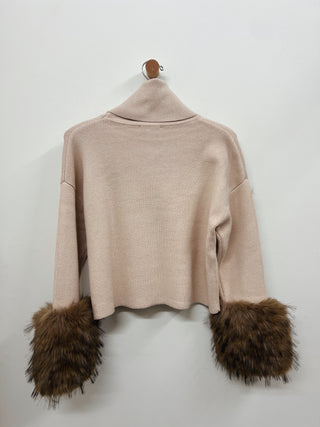 Hadley Faux Fur Cuff Sweater