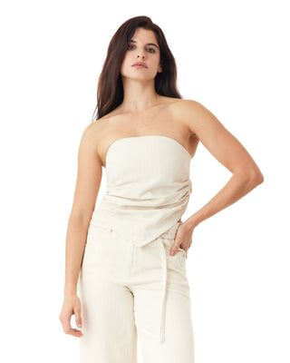 The Stripe Bandana Denim Tube Top - Olive Street