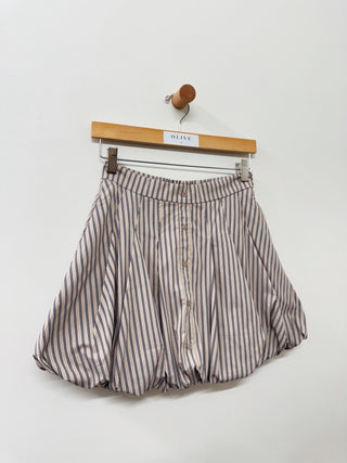 Striped Bubble Hem Skirt