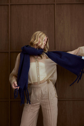 The Reykjavik Scarf - 100% Recycled in Midnight Blue