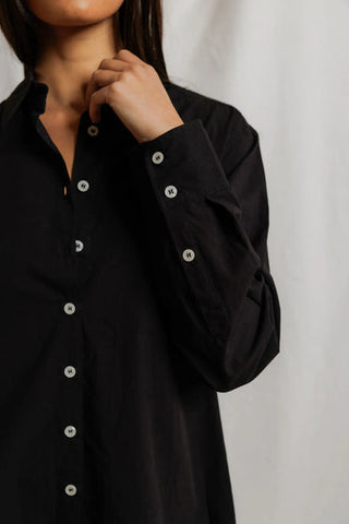 The Felicia Cotton Poplin Button Dress