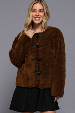 Doorbuster Toggle Sherpa Jacket--final sale! - Olive Street