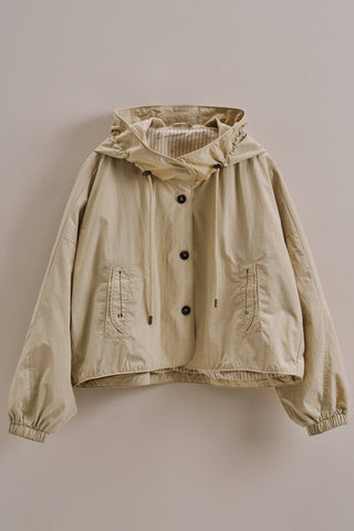 The Cropped Hooded Utility Jacket - Olive Street