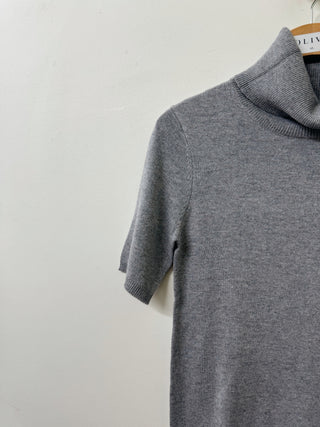 Cashmere Blend Short Sleeve Turtleneck