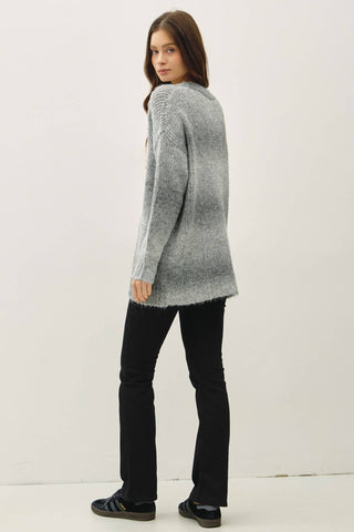 The Wool Blend Tonal Gradient Cardigan