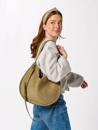 Piper Faux Suede Shoulder Bag