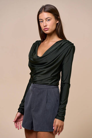 The Draped Jersey Blouse