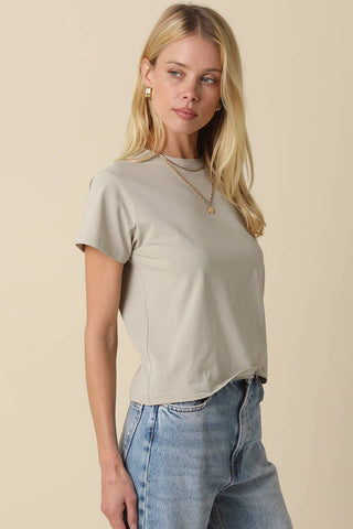 The Maia Classic Crewneck T-Shirt in Thyme - Olive Street
