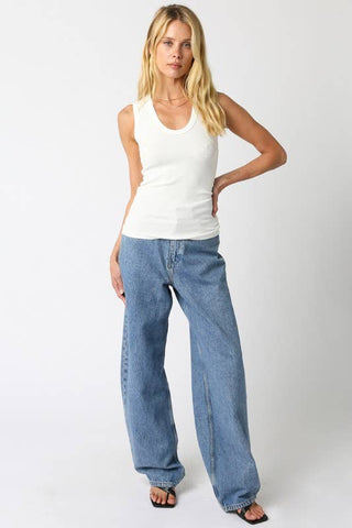 The U-Neck Fitted Ribbed Tank