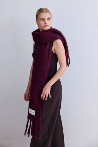 The Stockholm Scarf - 100% Recycled in Cherry Lacquer