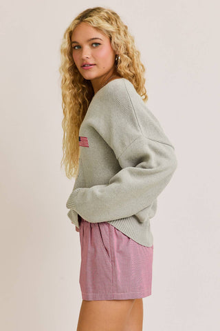 Teddy Bear Americana Sweater