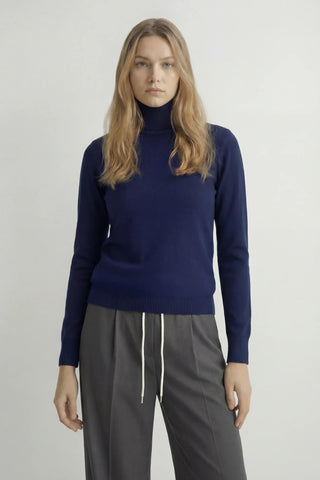 The Silene Turtleneck Sweater in Navy