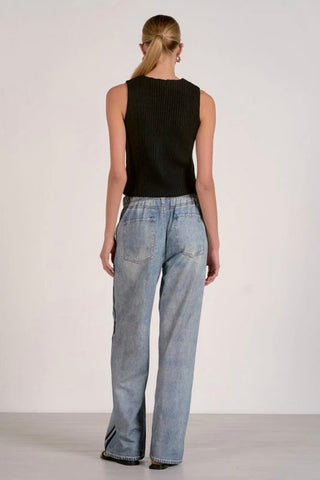 The Faux Jean Track Pant - Olive Street
