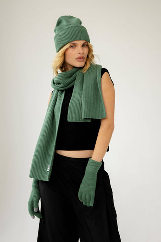 The Recycled Bottle Beanie in Forest Fern