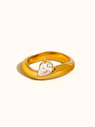 18K Gold Non-Tarnish Stackable Rings Briselle - Olive Street
