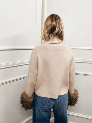 Hadley Faux Fur Cuff Sweater