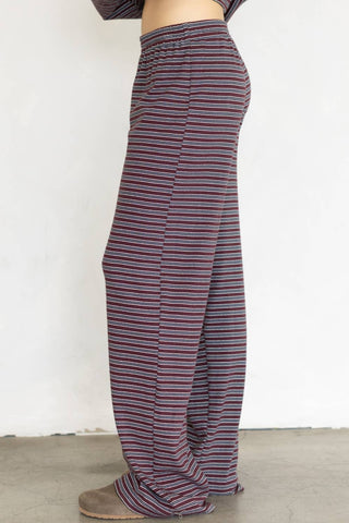 Lorenze Pants: WINE MULTI / L - Olive Street