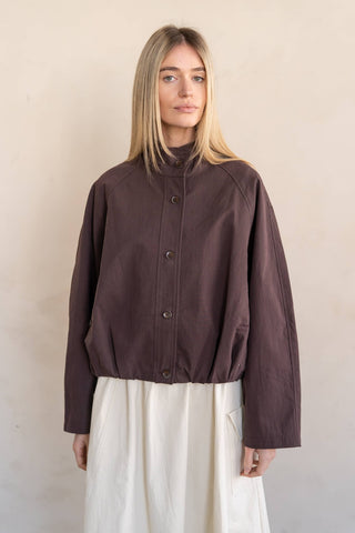 CASUAL BLOUSON JACKET: Merlot / Contemporary / M/L - Olive Street