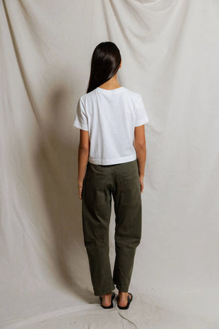 The Cher Ringspun Cotton Shrunken Tee - Olive Street
