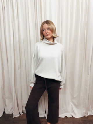 The Oversized Mock Neck Sweatshirt - Olive Street