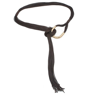 U SHAPE   TUBE BUCKLE STRAP BELT, IW 55014: BROWN - Olive Street