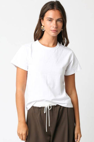 The Maia Classic Crewneck Tee in White - Olive Street