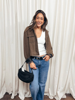 The Cropped Barn Jacket - Olive Street