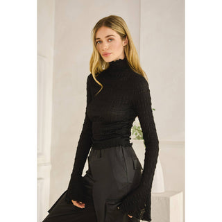 The High Neck Smocked Top