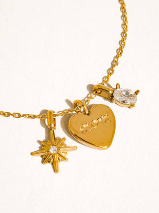The Gentilly Mom Heart Charm Necklace - Olive Street