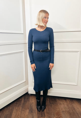 Scabiosa Belted Knit Dress