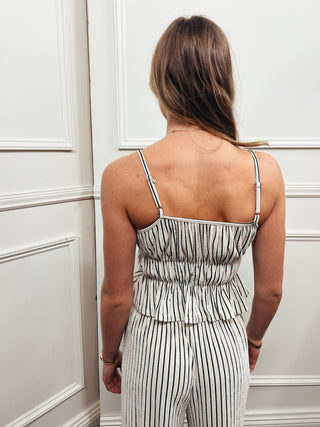 Striped Ruched Tank