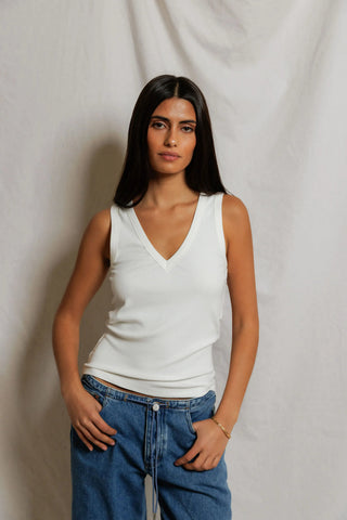 The Mallory V Neck Tank - Olive Street