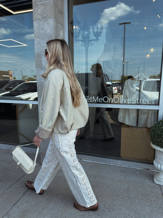 The Sunday Stroll Bubble Hem Jacket - Olive Street