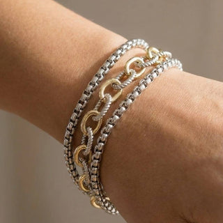 The Assorted Chains Magnetic Lock Bracelet - Olive Street