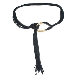 U SHAPE   TUBE BUCKLE STRAP BELT, IW 55014: BLACK - Olive Street