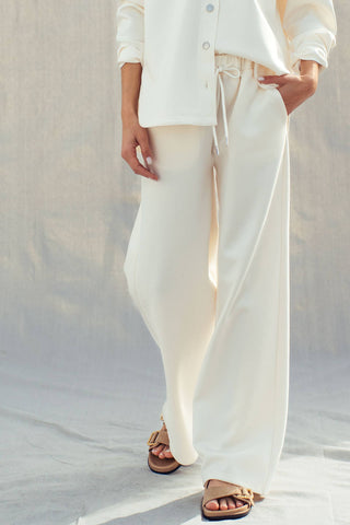 The Soft Structure Wide Leg Pant - Olive Street